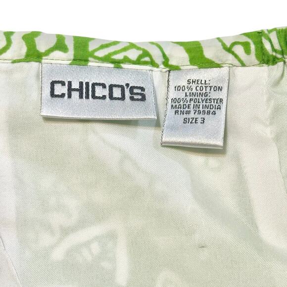 Chico's A Line Flared Maxi Skirt Size XL / 3 Boho Cottage Cotton Spring Green - Picture 3 of 9